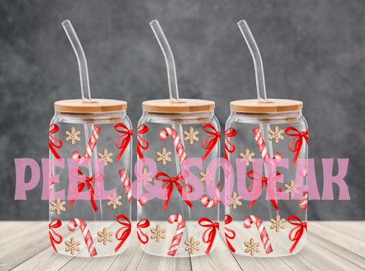UVDTF - Candy Cane Ribbons Libby Wrap