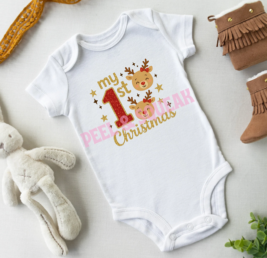 DTF - My 1st Christmas Reindeer Red