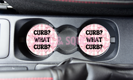 SUBLIMATION CAR COASTER - Curb, What Curb?