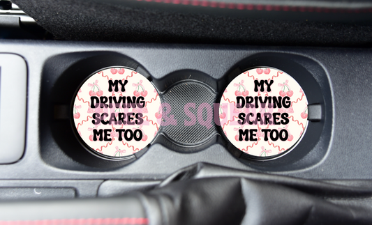 SUBLIMATION CAR COASTER - My Driving Scares Me Too