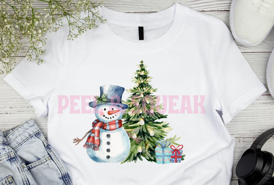 DTF - Snowman (Blue Hat) Tree
