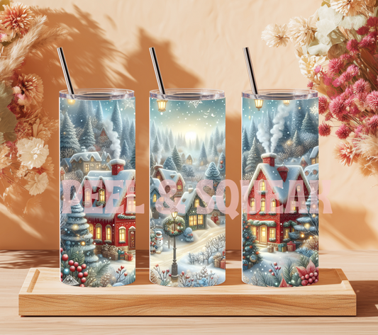 Christmas Scene Tumbler Wrap