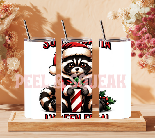 Sorry Santa Ive Been Feral Tumbler Wrap