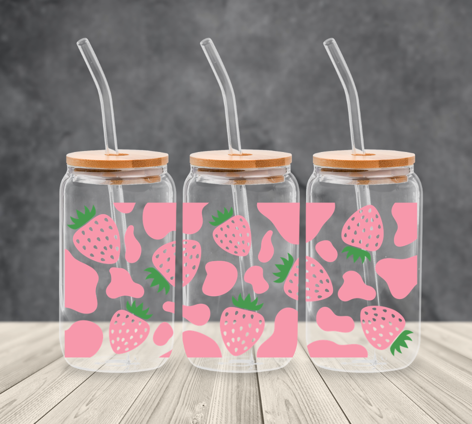 UVDTF - Strawberry Cow Print Libby Wrap