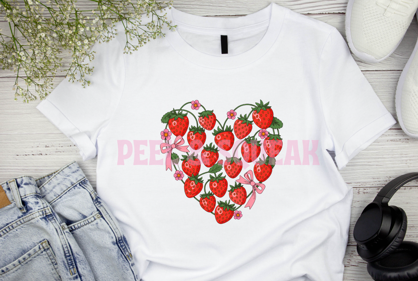 DTF - Strawberry- Heart